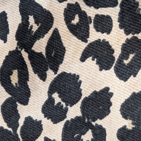 ZARA Leopard Print Wide Leg Jeans High Waist NWOT Size 2 Animal Print Denim - Picture 10 of 11